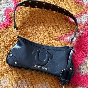 True Religion Studded Horseshoe Shoulder Bag